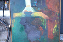 Load image into Gallery viewer, Richard Jardine - Spare Room - Large 1980s Acrylic Painting - Tyne Tees Northern Open Exhibition
