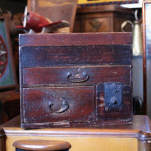 Load image into Gallery viewer, Antique Japanese Kodansu Tansu Chest - Meiji Period Tabletop Cabinet - Drawers &amp; Lock - C.1900
