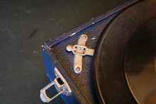 Load image into Gallery viewer, 1930s Rose Morris Viceroy Portable Gramophone - Blue Wind-Up 78 RPM Record Player - Working
