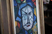 Load image into Gallery viewer, Vintage Mid Century Cubist Portrait Painting - Original Modernist Art - Framed
