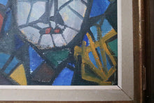 Load image into Gallery viewer, Vintage Mid Century Cubist Portrait Painting - Original Modernist Art - Framed
