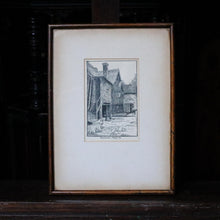 Load image into Gallery viewer, Vintage Etching Of Penshurst Kent – Framed English Architectural Print – c.1940
