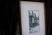 Load image into Gallery viewer, Vintage Etching Of Penshurst Kent – Framed English Architectural Print – c.1940
