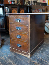 Load image into Gallery viewer, Large Vintage Twin Pedestal Desk – Partners Desk – Green Leather Writing Top – Industrial Office Desk
