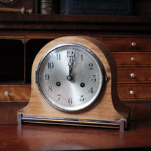 Load image into Gallery viewer, Art Deco Mantel Clock - Oak Case - Mechanical Striking Clock With Gong - C.1930s - Working
