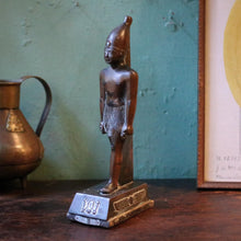 Load image into Gallery viewer, Antique Egyptian Revival Bronze Osiris Figure – Grand Tour Sculpture – c.1920 – 24 cm
