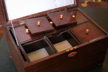 Load image into Gallery viewer, Regency Mahogany Sewing Work Box c.1820 – Georgian Fitted Needlework Jewellery Box
