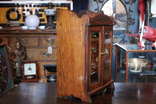 Load image into Gallery viewer, Antique Oak Smokers Cabinet c.1900 – Edwardian Tobacco Pipe Cabinet – Glazed Doors &amp; Drawers
