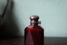 Load image into Gallery viewer, Antique Ruby Glass Scent Bottle 1912 – C C May &amp; Sons Sterling Silver Perfume Bottle Birmingham
