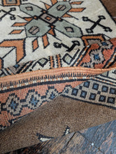 Load image into Gallery viewer, 5'6" x 4'4" Antique Turkish Kars Hand Knotted Wool Rug - Geometric Tribal Design - 168 x 133 cm
