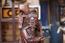 Load image into Gallery viewer, Large Antique Chinese Carved Hardwood Fisherman Sculpture - 55cm - Oriental Folk Art Statue
