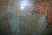 Load image into Gallery viewer, Antique 1920s Geographia 12 Inch Terrestrial Globe - 1925 British World Globe - Ebonised Wooden Stand
