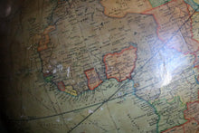 Load image into Gallery viewer, Antique 1920s Geographia 12 Inch Terrestrial Globe - 1925 British World Globe - Ebonised Wooden Stand
