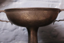 Load image into Gallery viewer, 1920s Art Deco Argent Pewter Pedestal Bowl - Hand Hammered Twin Handle Tazza
