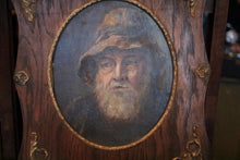 Load image into Gallery viewer, Antique c.1900 Oil Portrait Of Bearded Alpine Man - Art Nouveau Gilt Wood Frame
