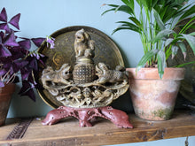 Load image into Gallery viewer, Antique Carved Chinese Soapstone Incense Burner With Foo Dogs
