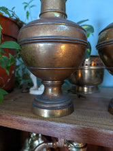 Load image into Gallery viewer, Pair of Eastern Metalware Vases

