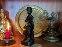 Load image into Gallery viewer, Vintage African Ebony Carving of Seated Woman
