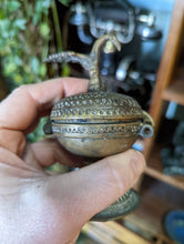 Load image into Gallery viewer, Antique Mughal Indian Bronze Hamsa Bird Betal / Tobacco Container
