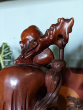 Load image into Gallery viewer, Large Antique Chinese Immortal Carving from Fruitwood
