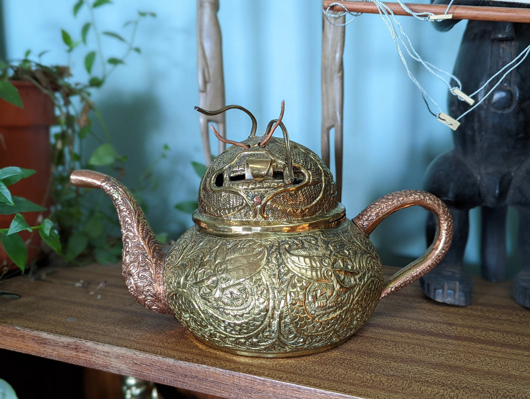 Gold Gilt and Copper Tibetan Teapot