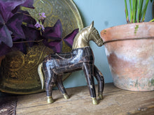 Load image into Gallery viewer, Vintage Arabian Brass and Brass Horse Carving
