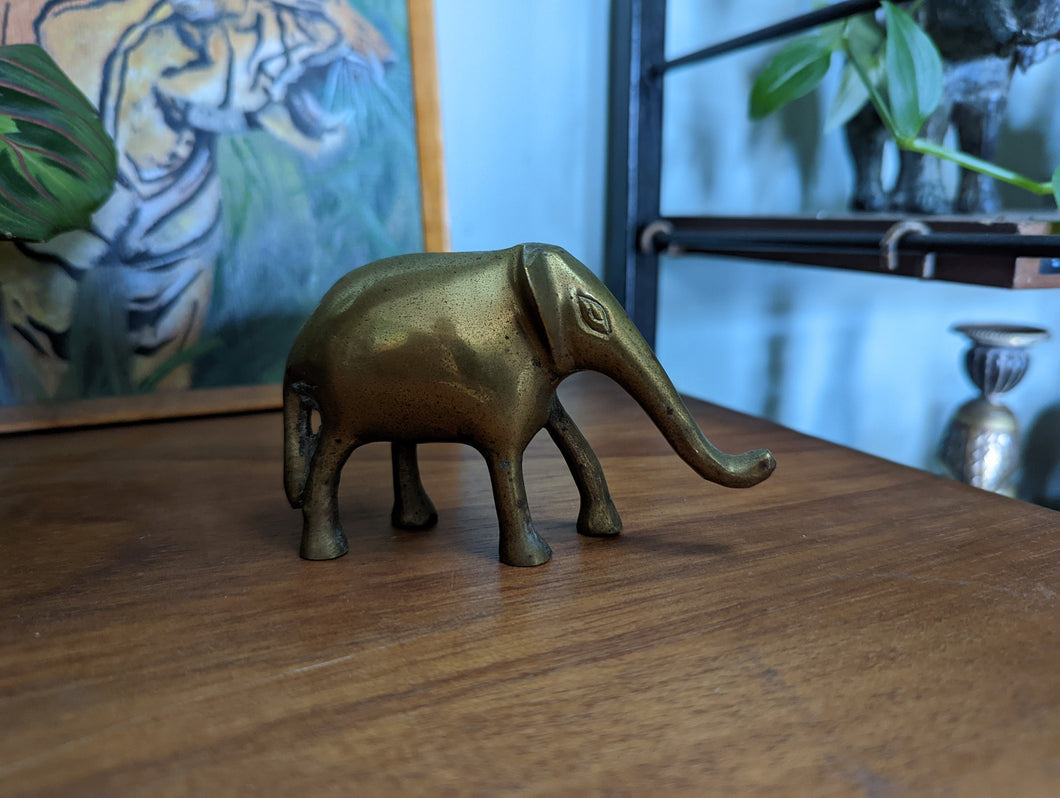 Small Vintage Indian Brass Elephant