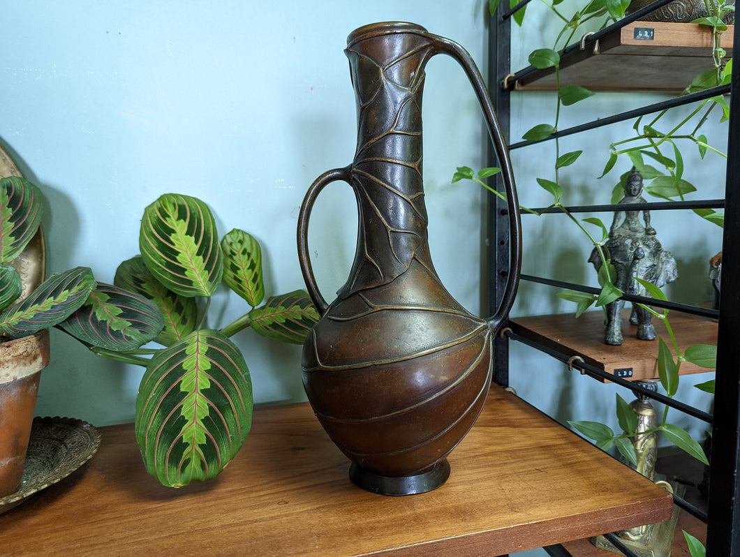 Japanese Art Nouveau Bronze Vase / Jug