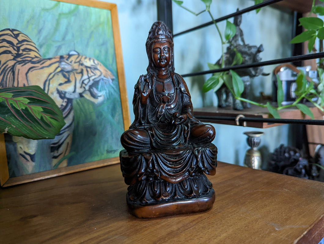 Vintage Chinese Resin Sitting Buddha