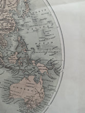 Load image into Gallery viewer, 1858 Original James Virtue Map of the Eastern Hemisphere ( Asia, Africa, Australia )
