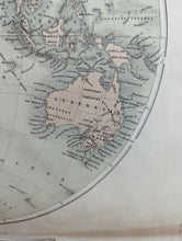 Load image into Gallery viewer, 1858 Original James Virtue Map of the Eastern Hemisphere ( Asia, Africa, Australia )
