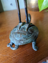 Load image into Gallery viewer, Japanese Bronze Figure of a Crane on a Turtle, 19th Century
