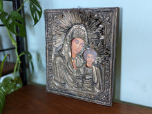 Load image into Gallery viewer, Antique Russian Icon Oil Painting of &quot;Our Lady of Kazan&quot;
