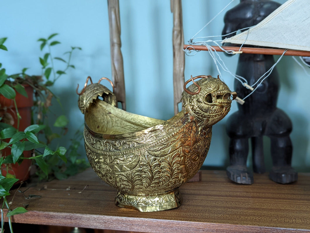 Gold Gilt Copper Tibetan Bowl