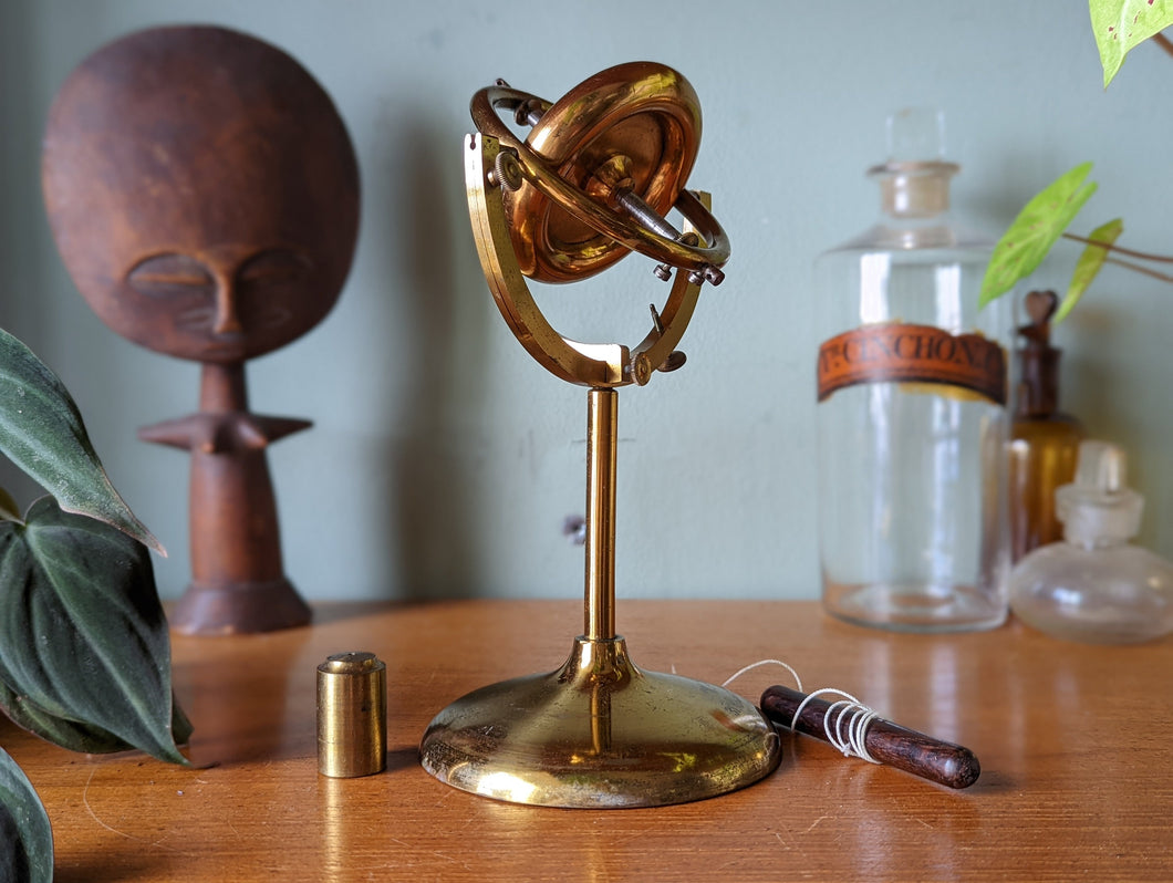 Victorian Gravitational Brass Gyroscope