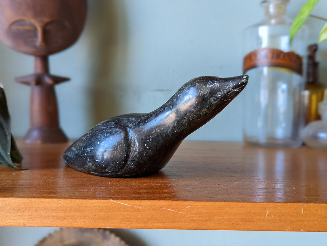 Inuit Soapstone Carving of Seal
