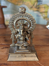 Load image into Gallery viewer, Small Indian Brass Statue of Hindu Deity Ganesh

