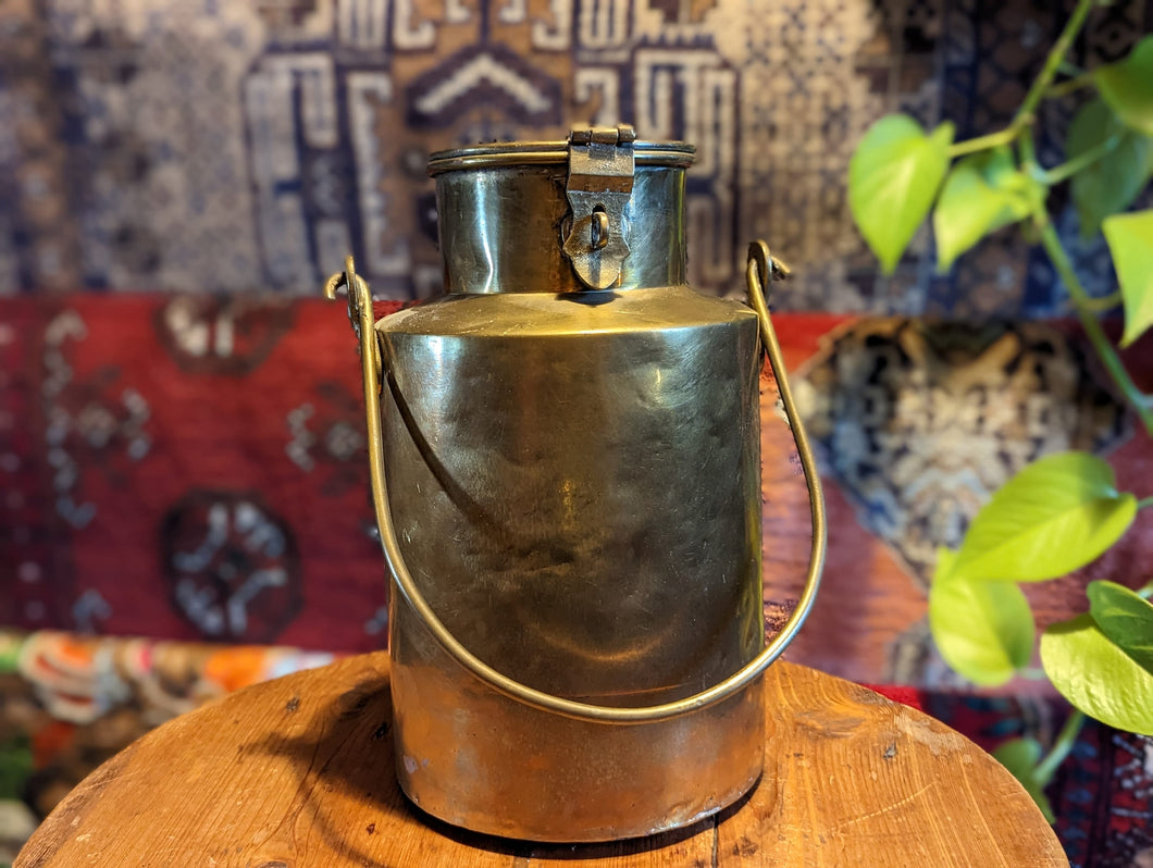 Antique Indian Brass Milk Container