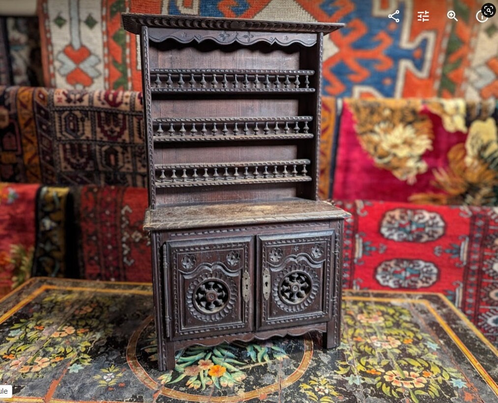 Antique French Miniature / Apprentice Dresser