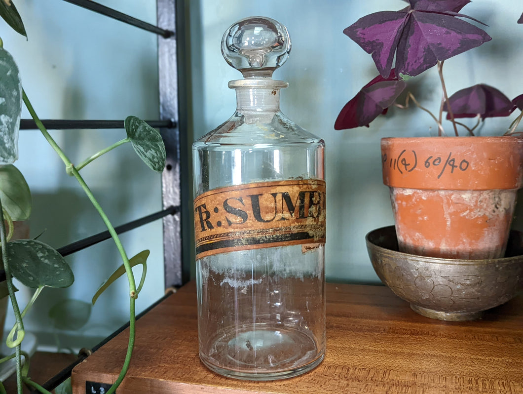 1930's Vintage Apothecary Bottle / Jar - SUMBUL