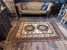 Load image into Gallery viewer, 6&#39; x 4&#39;6&quot; Wool Antique Kazak Tribal Rug
