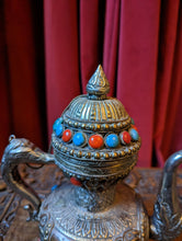 Load image into Gallery viewer, Antique Tibetan Copper and Silver Ewer
