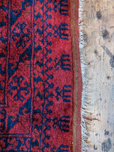 Load image into Gallery viewer, 3&#39;7&quot;x6&#39;3&quot; Antique Afghan Ersari Hand Knotted Wool Rug - 170cm x 108cm
