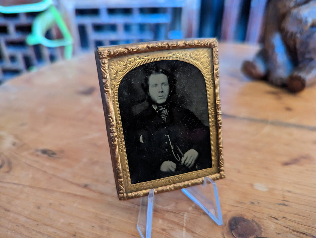 Antique Ambrotype Framed Photo of a Man