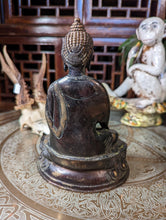 Load image into Gallery viewer, Antique 18th Century Chinese Bronze Shakyamuni Buddha Statue
