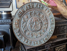 Load image into Gallery viewer, Antique Indian Hindu Copper Engraved Charger / Plate
