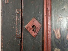 Load image into Gallery viewer, Hand Painted 18th Century Swedish Pine Wall Cupboard
