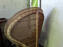 Load image into Gallery viewer, 70&#39;s Emmanuelle Rattan Peacock Chair
