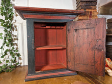 Load image into Gallery viewer, Hand Painted 18th Century Swedish Pine Wall Cupboard
