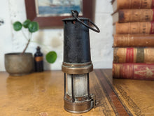 Load image into Gallery viewer, Antique Patterson A3 Brass Miners Safety Lamp
